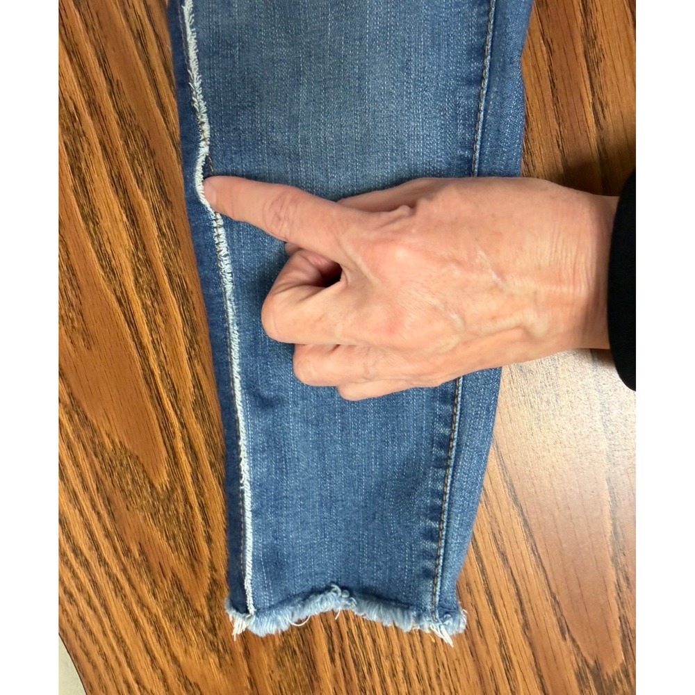 Joes Jeans Girls‎ Size 7 Blue Denim Frayed Side Stripe Slim Jeans *see note* - Picture 16 of 16